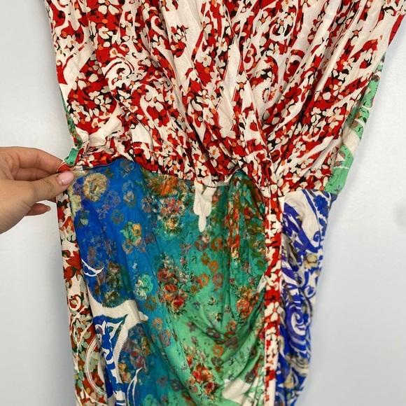 Etro Paisley Printed Ruched Dress Multicolor Viscose IT 42 US 6 Small S Spring - Picture 7 of 13